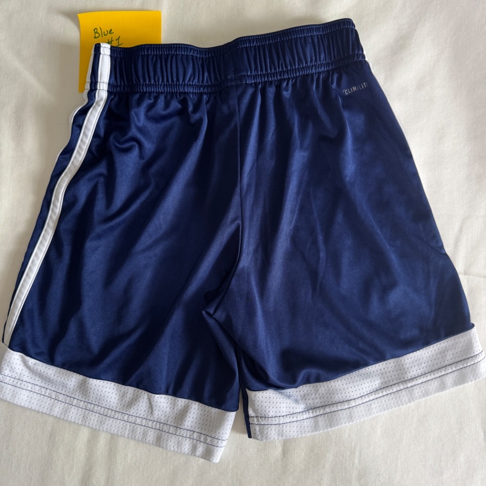 Navy Blue Boys Adidas ClimaLite Soccer Shorts Size Small - Picture 3 of 9
